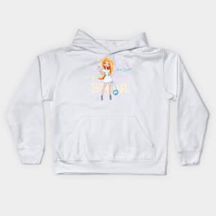 Cute fashionable girl with Ice Cream Kids Hoodie